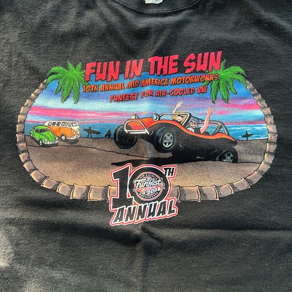 Mid America’ Motorworks air cooled VW 10th annual event T-shirt - Picture 2 of 5